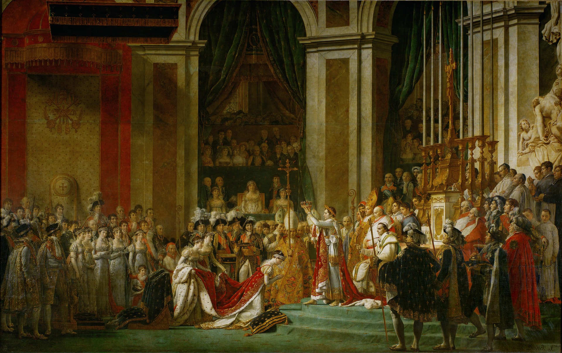 Depiction of napoleon's coronation
